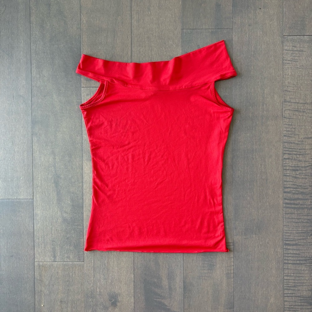 Red Off-Shoulder Women's Top